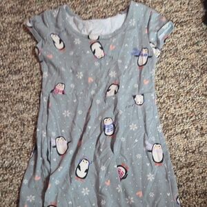 Wonder Nation Gray Dress with Penguin Design